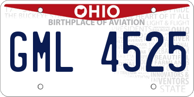 OH license plate GML4525