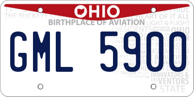 OH license plate GML5900