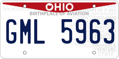 OH license plate GML5963
