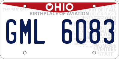 OH license plate GML6083
