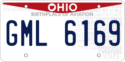 OH license plate GML6169