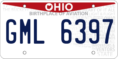 OH license plate GML6397