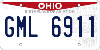 OH license plate GML6911
