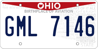 OH license plate GML7146