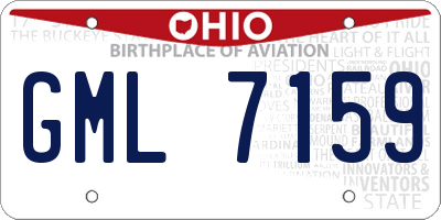 OH license plate GML7159
