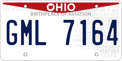 OH license plate GML7164