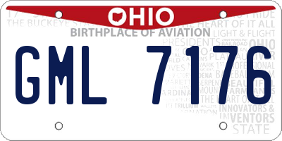 OH license plate GML7176