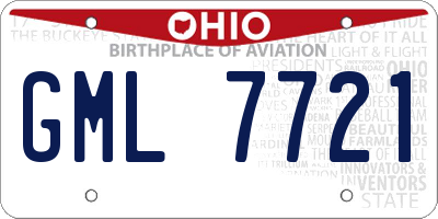 OH license plate GML7721