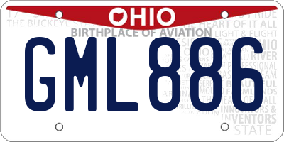 OH license plate GML886