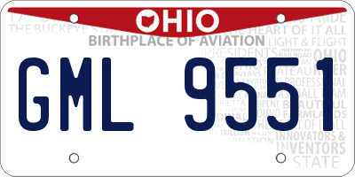 OH license plate GML9551