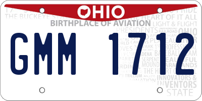 OH license plate GMM1712