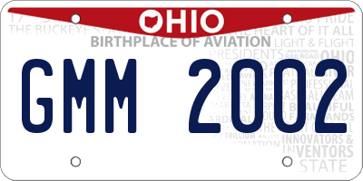 OH license plate GMM2002