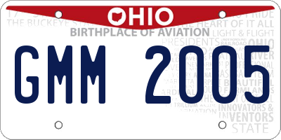 OH license plate GMM2005
