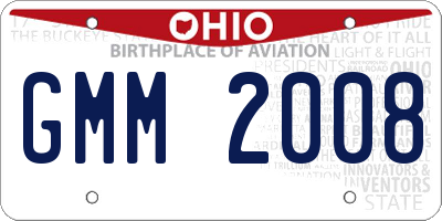 OH license plate GMM2008