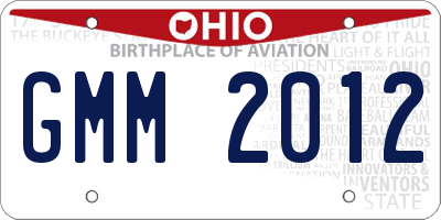 OH license plate GMM2012