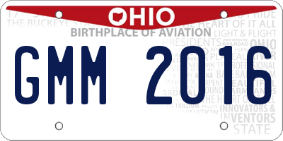OH license plate GMM2016