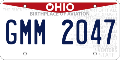 OH license plate GMM2047