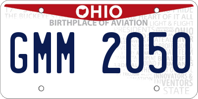 OH license plate GMM2050