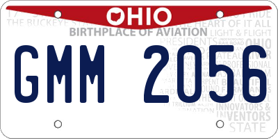 OH license plate GMM2056