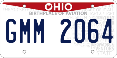 OH license plate GMM2064