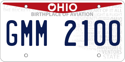 OH license plate GMM2100