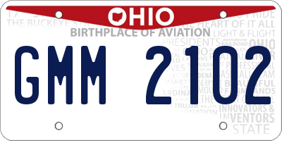 OH license plate GMM2102