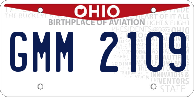 OH license plate GMM2109