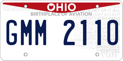 OH license plate GMM2110
