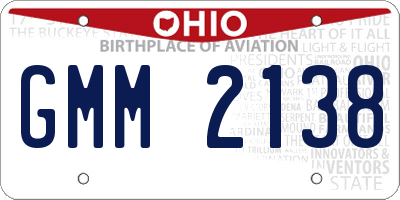 OH license plate GMM2138