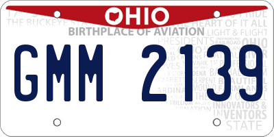 OH license plate GMM2139