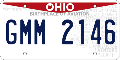 OH license plate GMM2146