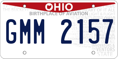 OH license plate GMM2157