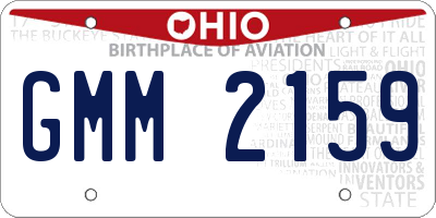 OH license plate GMM2159