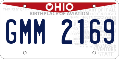OH license plate GMM2169