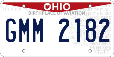 OH license plate GMM2182