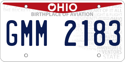 OH license plate GMM2183