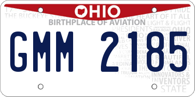 OH license plate GMM2185
