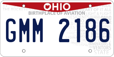 OH license plate GMM2186