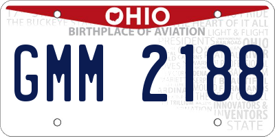OH license plate GMM2188