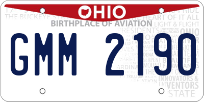 OH license plate GMM2190