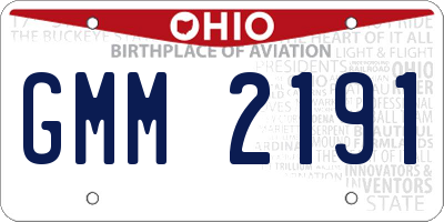 OH license plate GMM2191