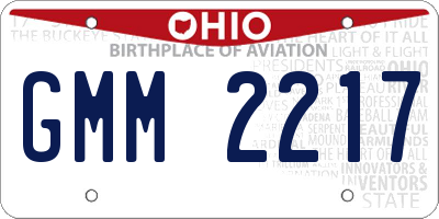 OH license plate GMM2217