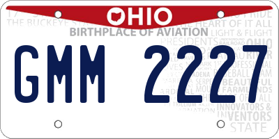 OH license plate GMM2227