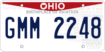 OH license plate GMM2248