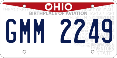 OH license plate GMM2249