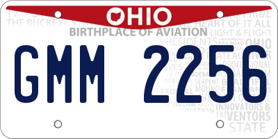 OH license plate GMM2256