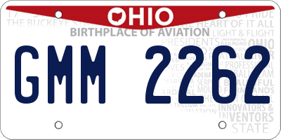 OH license plate GMM2262