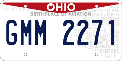 OH license plate GMM2271
