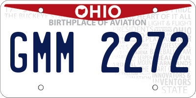 OH license plate GMM2272