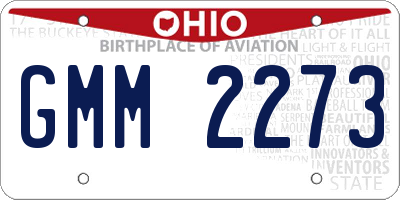 OH license plate GMM2273